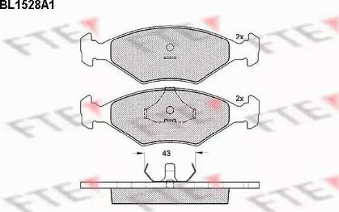 FTE BL1528A1 - Kit de plaquettes de frein, frein à disque cwaw.fr