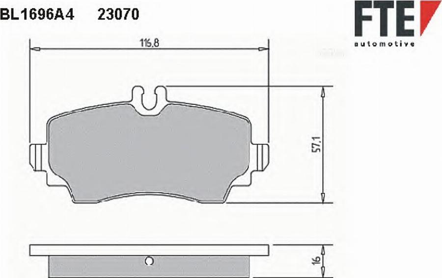 FTE BL1696A4 - Kit de plaquettes de frein, frein à disque cwaw.fr