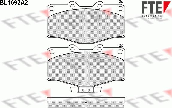 FTE BL1692A2 - Kit de plaquettes de frein, frein à disque cwaw.fr