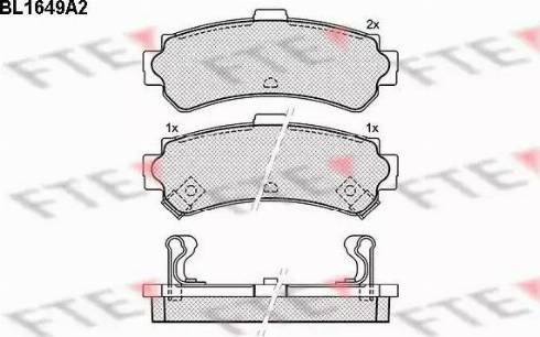 FTE BL1649A2 - Kit de plaquettes de frein, frein à disque cwaw.fr