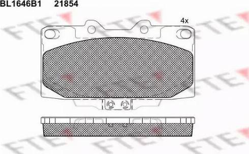 FTE BL1646B1 - Kit de plaquettes de frein, frein à disque cwaw.fr