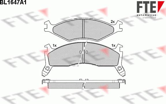 FTE BL1647A1 - Kit de plaquettes de frein, frein à disque cwaw.fr