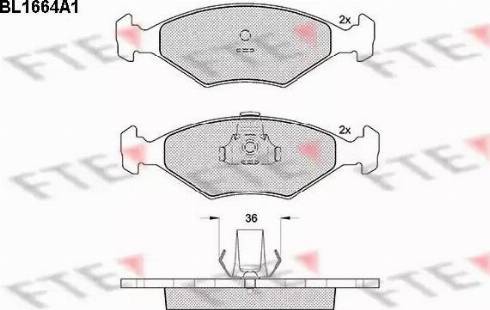 FTE BL1664A1 - Kit de plaquettes de frein, frein à disque cwaw.fr