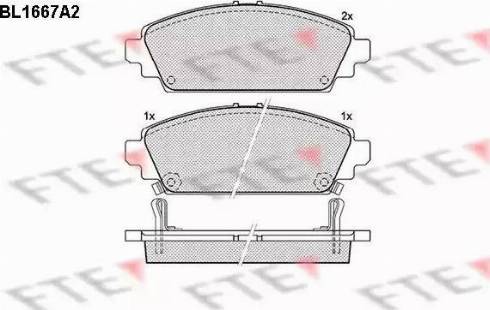 FTE BL1667A2 - Kit de plaquettes de frein, frein à disque cwaw.fr