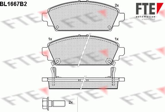 FTE BL1667B2 - Kit de plaquettes de frein, frein à disque cwaw.fr