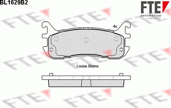 FTE BL1629B2 - Kit de plaquettes de frein, frein à disque cwaw.fr