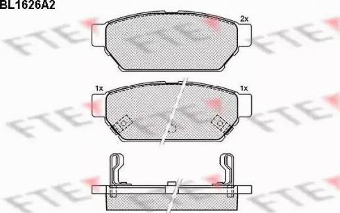 FTE BL1626A2 - Kit de plaquettes de frein, frein à disque cwaw.fr