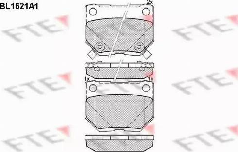 FTE BL1621A1 - Kit de plaquettes de frein, frein à disque cwaw.fr