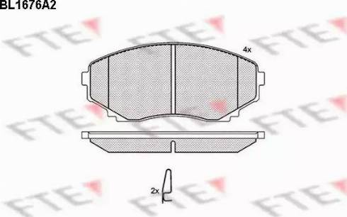 FTE BL1676A2 - Kit de plaquettes de frein, frein à disque cwaw.fr