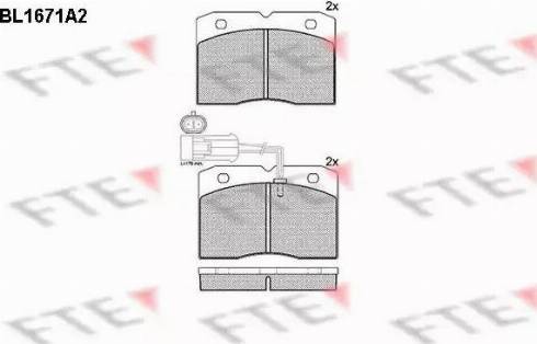 FTE BL1671A2 - Kit de plaquettes de frein, frein à disque cwaw.fr