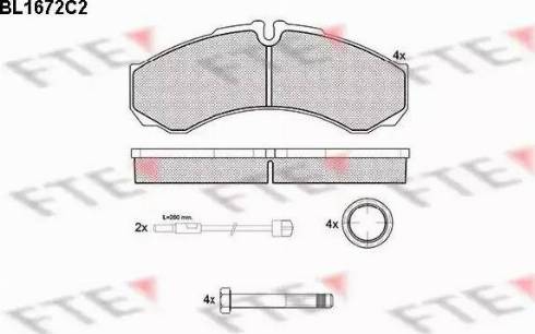 FTE BL1672C2 - Kit de plaquettes de frein, frein à disque cwaw.fr