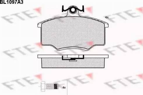 FTE BL1097A3 - Kit de plaquettes de frein, frein à disque cwaw.fr