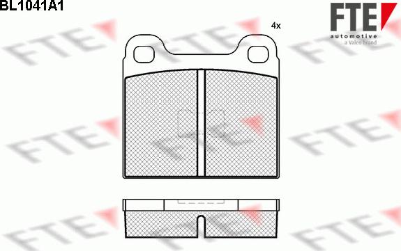 FTE BL1041A1 - Kit de plaquettes de frein, frein à disque cwaw.fr