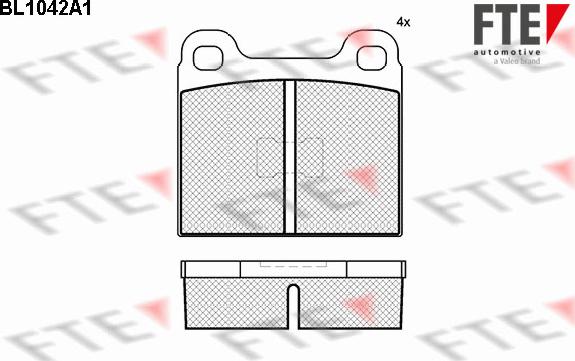 FTE BL1042A1 - Kit de plaquettes de frein, frein à disque cwaw.fr