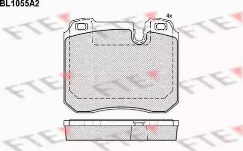 FTE BL1055A2 - Kit de plaquettes de frein, frein à disque cwaw.fr