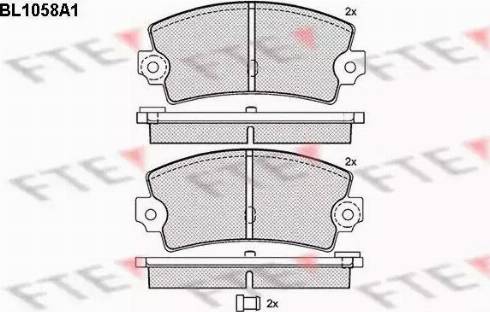 FTE BL1058A1 - Kit de plaquettes de frein, frein à disque cwaw.fr