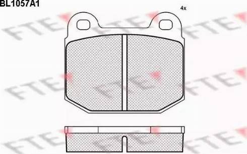 FTE BL1057A1 - Kit de plaquettes de frein, frein à disque cwaw.fr