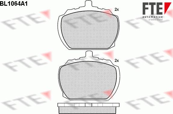 FTE BL1064A1 - Kit de plaquettes de frein, frein à disque cwaw.fr