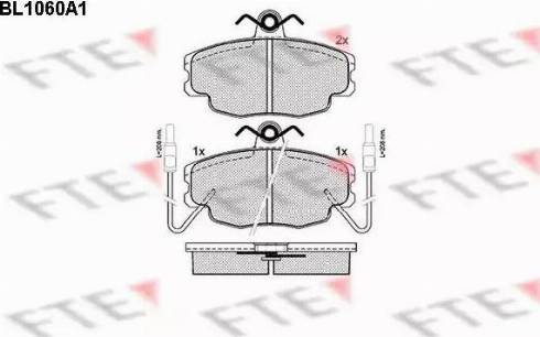 FTE BL1060A1 - Kit de plaquettes de frein, frein à disque cwaw.fr