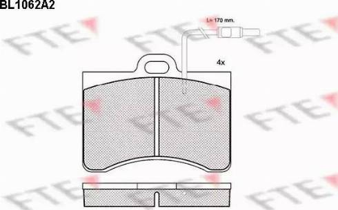 FTE BL1062A2 - Kit de plaquettes de frein, frein à disque cwaw.fr