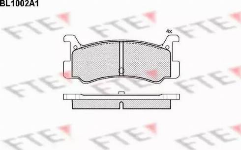 FTE BL1002A1 - Kit de plaquettes de frein, frein à disque cwaw.fr