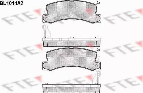 FTE BL1014A2 - Kit de plaquettes de frein, frein à disque cwaw.fr