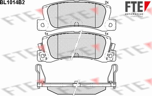 FTE BL1014B2 - Kit de plaquettes de frein, frein à disque cwaw.fr