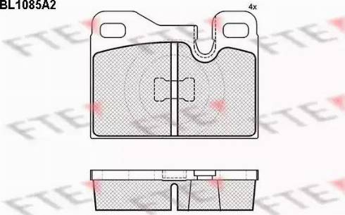 FTE BL1085A2 - Kit de plaquettes de frein, frein à disque cwaw.fr