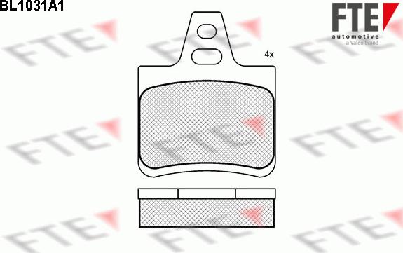 FTE BL1031A1 - Kit de plaquettes de frein, frein à disque cwaw.fr