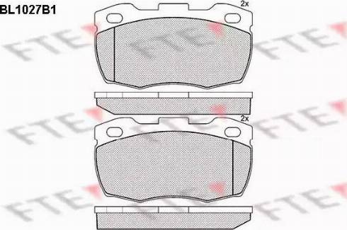 FTE BL1027B1 - Kit de plaquettes de frein, frein à disque cwaw.fr