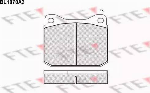 FTE BL1070A2 - Kit de plaquettes de frein, frein à disque cwaw.fr