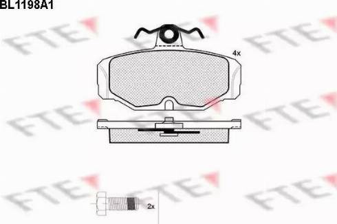 FTE BL1198A1 - Kit de plaquettes de frein, frein à disque cwaw.fr