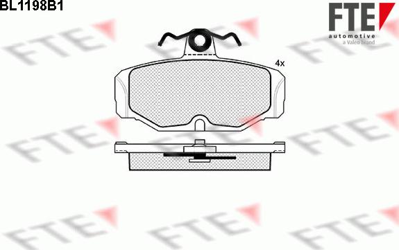 FTE BL1198B1 - Kit de plaquettes de frein, frein à disque cwaw.fr