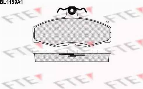 FTE BL1159A1 - Kit de plaquettes de frein, frein à disque cwaw.fr