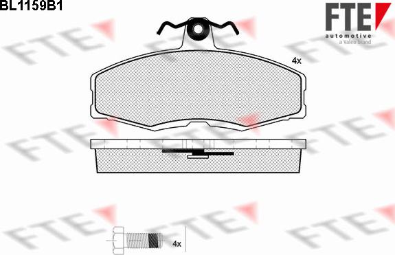 FTE BL1159B1 - Kit de plaquettes de frein, frein à disque cwaw.fr