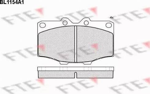 FTE BL1154A1 - Kit de plaquettes de frein, frein à disque cwaw.fr