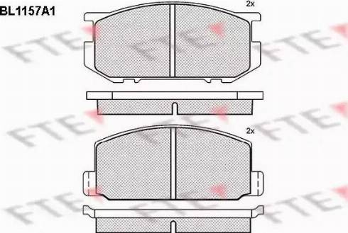 FTE BL1157A1 - Kit de plaquettes de frein, frein à disque cwaw.fr