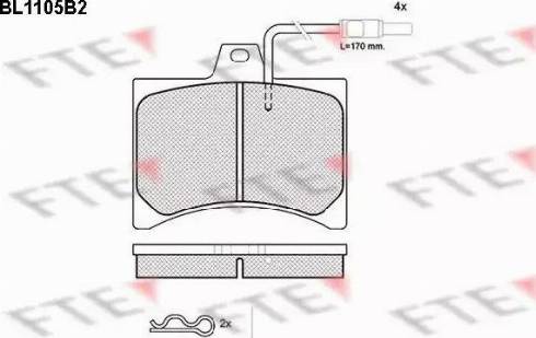 FTE BL1105B2 - Kit de plaquettes de frein, frein à disque cwaw.fr