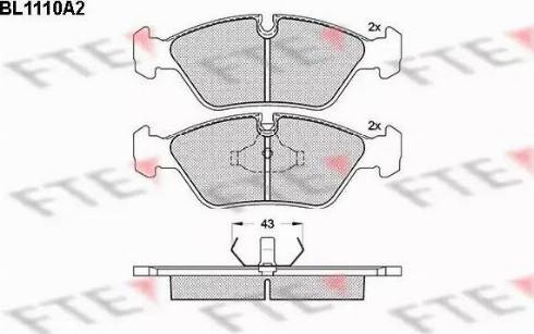 FTE BL1110A2 - Kit de plaquettes de frein, frein à disque cwaw.fr