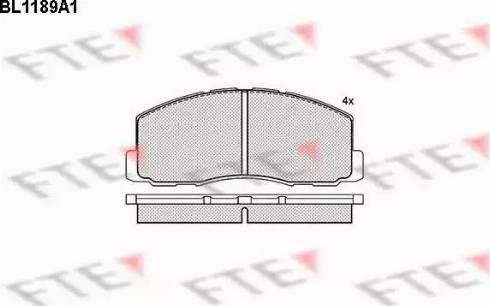 FTE BL1189A1 - Kit de plaquettes de frein, frein à disque cwaw.fr