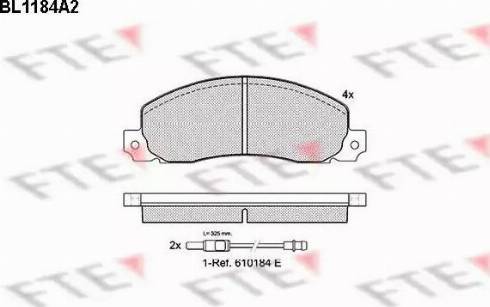 FTE BL1184A2 - Kit de plaquettes de frein, frein à disque cwaw.fr