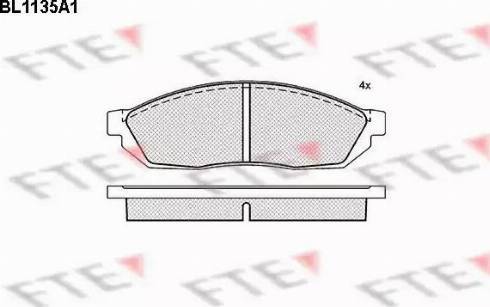 FTE BL1135A1 - Kit de plaquettes de frein, frein à disque cwaw.fr