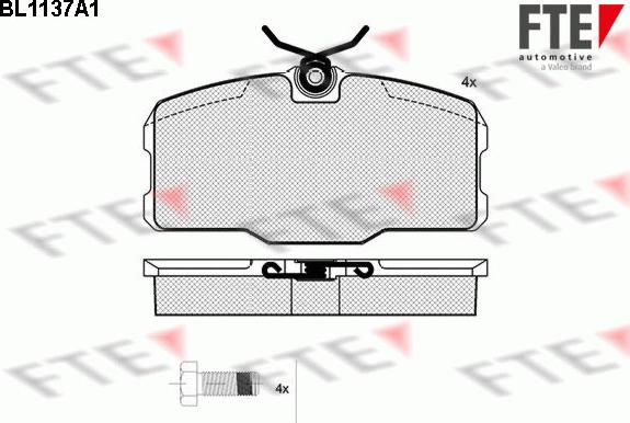 FTE BL1137A1 - Kit de plaquettes de frein, frein à disque cwaw.fr