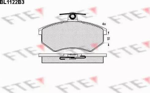 FTE BL1122B3 - Kit de plaquettes de frein, frein à disque cwaw.fr