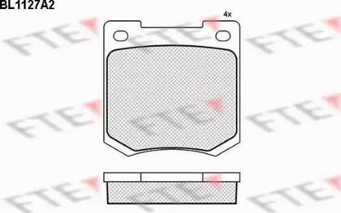 FTE BL1127A2 - Kit de plaquettes de frein, frein à disque cwaw.fr