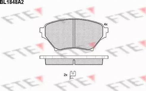 FTE BL1848A2 - Kit de plaquettes de frein, frein à disque cwaw.fr