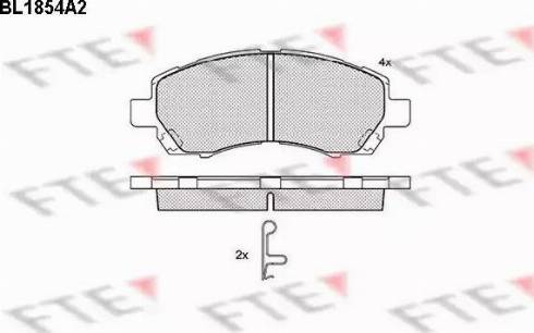 FTE BL1854A2 - Kit de plaquettes de frein, frein à disque cwaw.fr