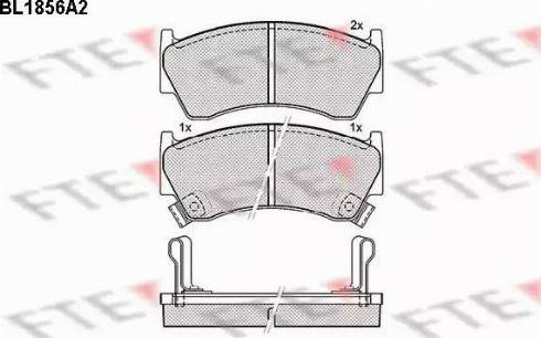 FTE BL1856A2 - Kit de plaquettes de frein, frein à disque cwaw.fr