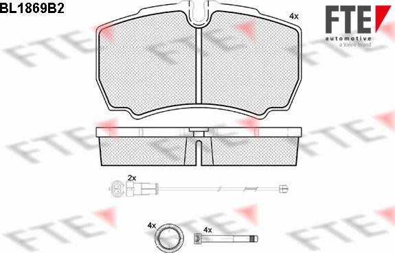 FTE BL1869B2 - Kit de plaquettes de frein, frein à disque cwaw.fr