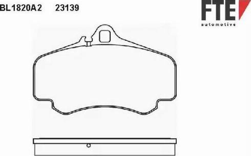 FTE BL1820A2 - Kit de plaquettes de frein, frein à disque cwaw.fr